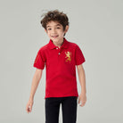 Junior's Slim Fit Lion Embroidered Cotton Polo - Image 4