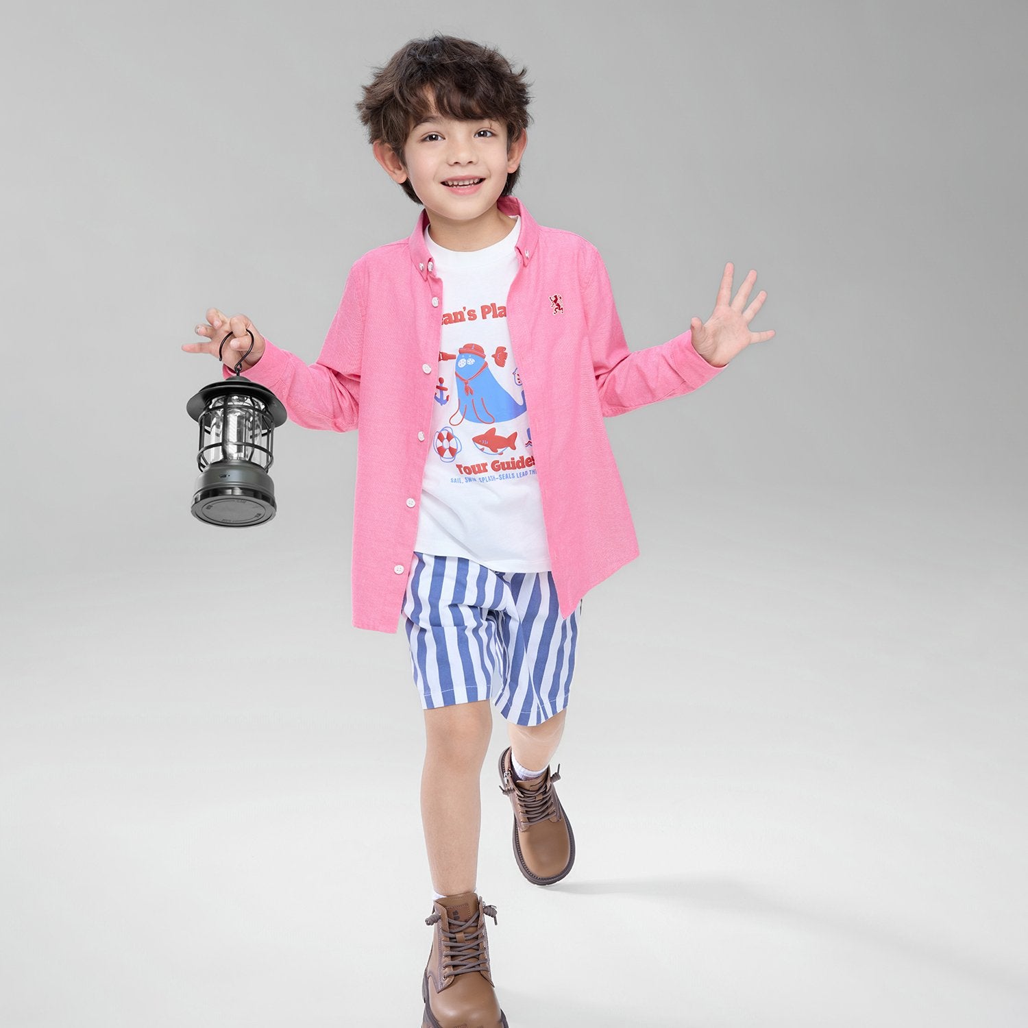Junior's Regular Fit Embroidered Oxford Shirt - Image 1