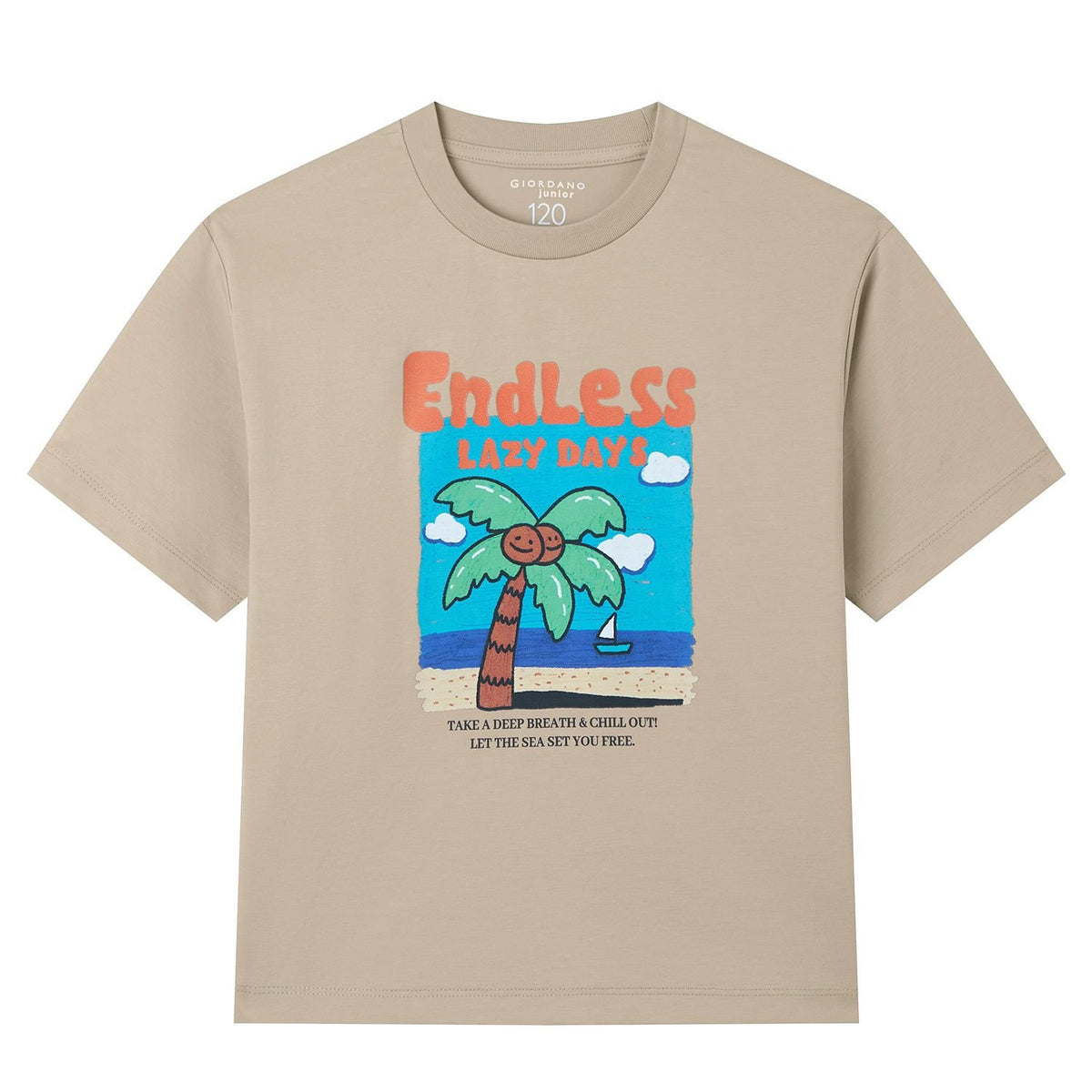 Junior's Crew Neck Short Sleeve Relaxed Print Tee - Image 1