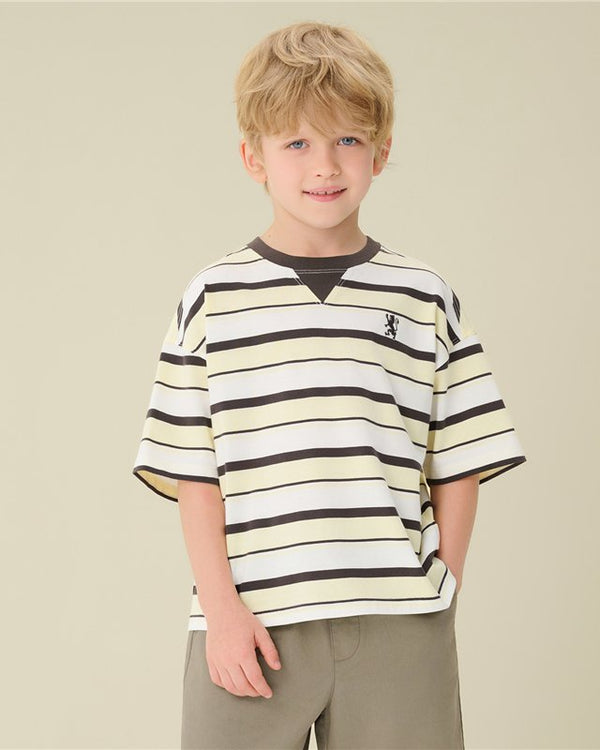 Quick buy Junior's Oversize 90's Recall Striped Tee
