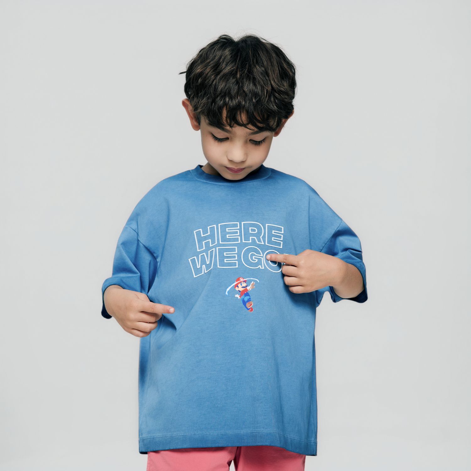 Junior Super Mario Oversized PrintTee - Image 1