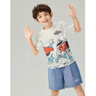 Junior's Regular Fit Smurfs Print Crew Neck Tee - Image 2