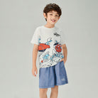 Junior's Regular Fit Smurfs Print Crew Neck Tee - Image 4