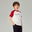 Junior's  Relaxed Fit Raglan Sleeve Smurfs Print Crew Neck Tee - Image 2