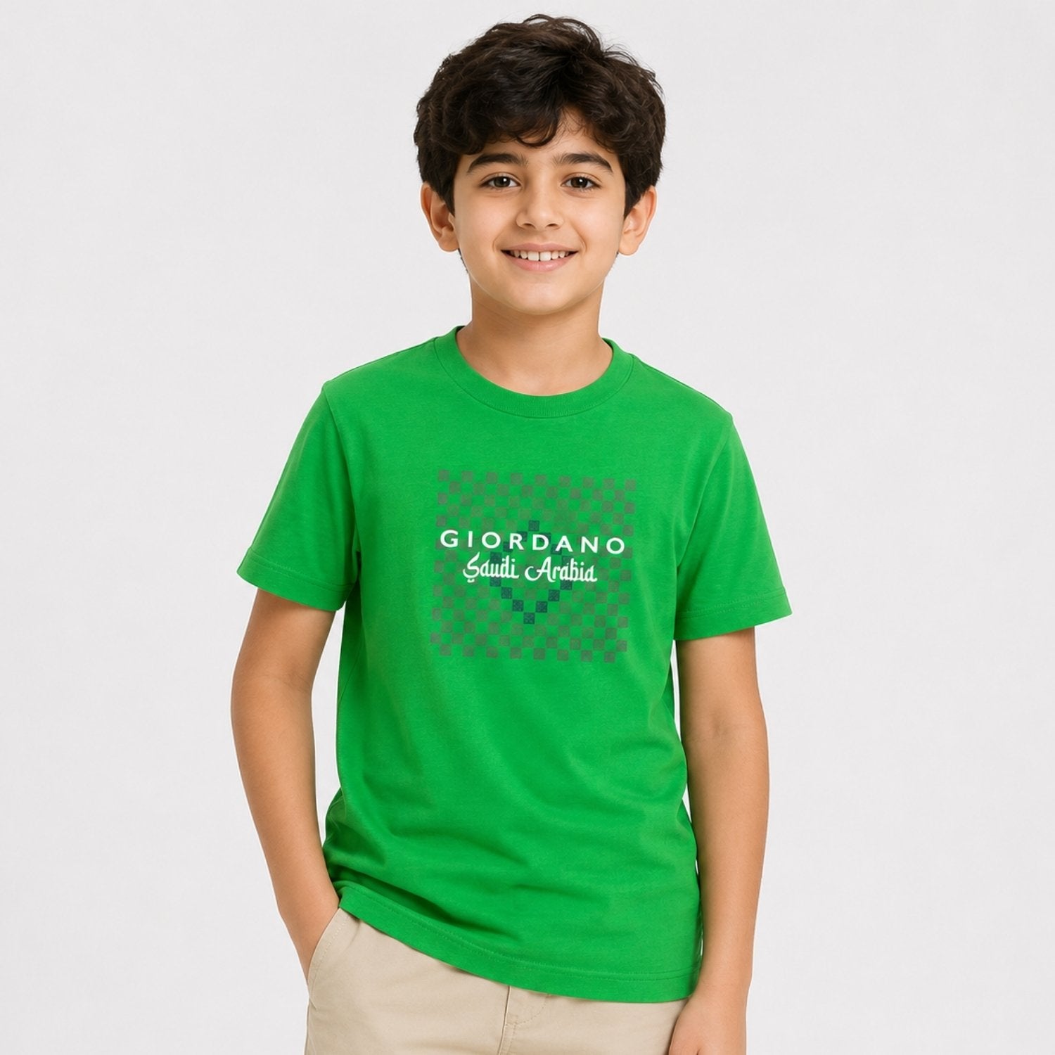 Junior Regular Fit Saudi National Day Print Tee - Image 1
