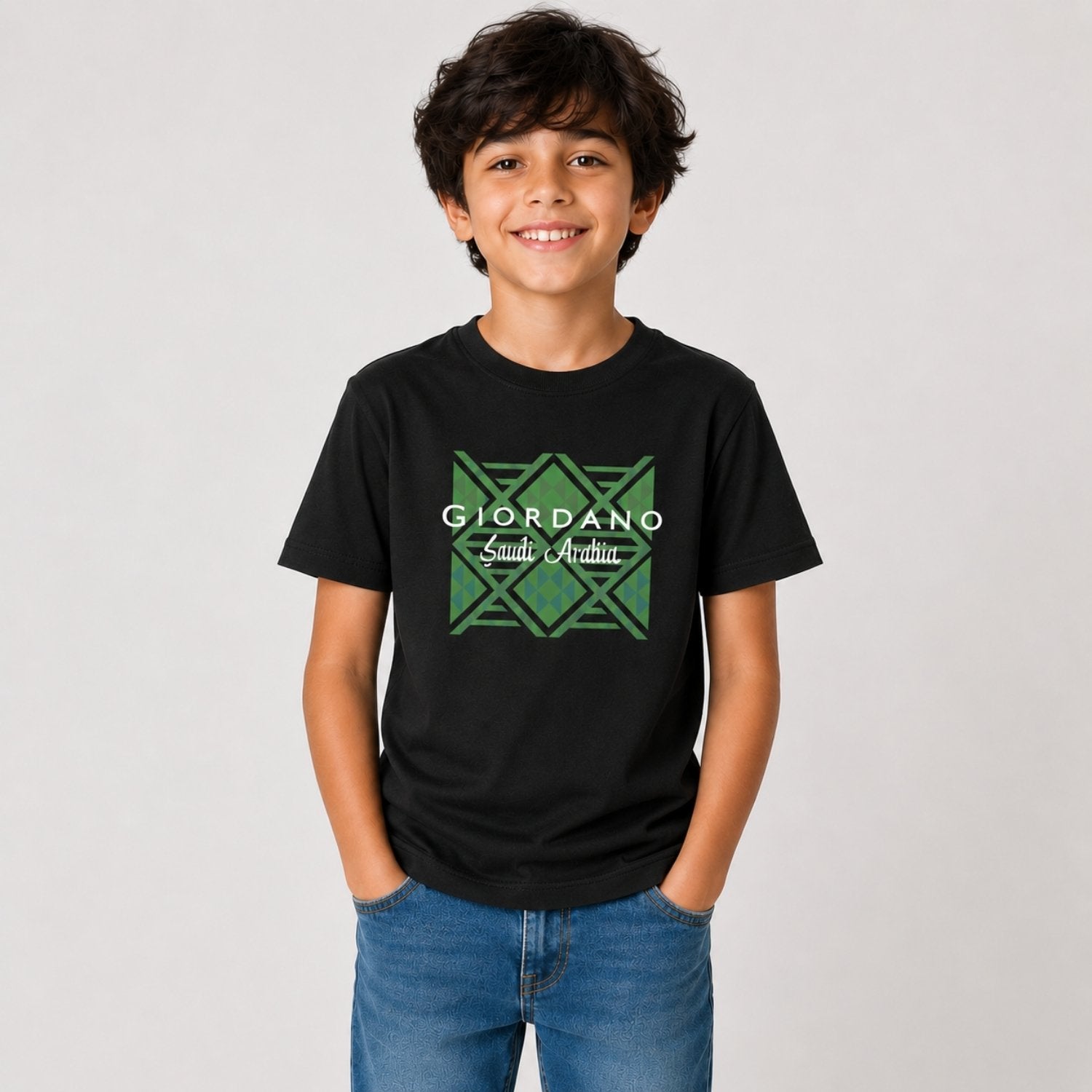 Junior Regular Fit Saudi National Day Print Tee - Image 1