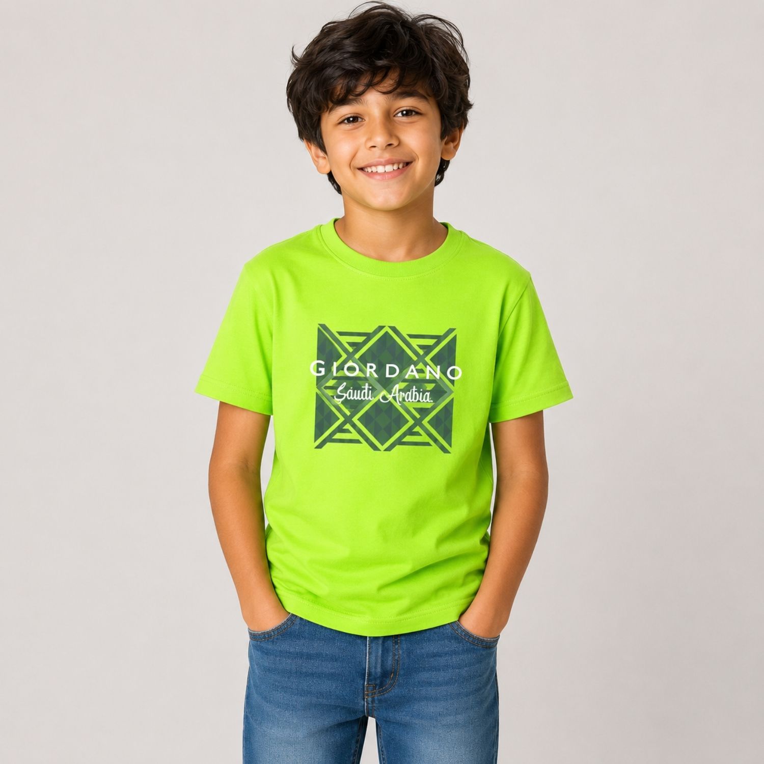 Junior Regular Fit Saudi National Day Print Tee - Image 1