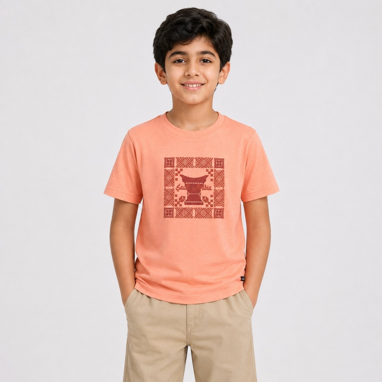 Junior Regular Fit Saudi National Day Print Tee - Image 1