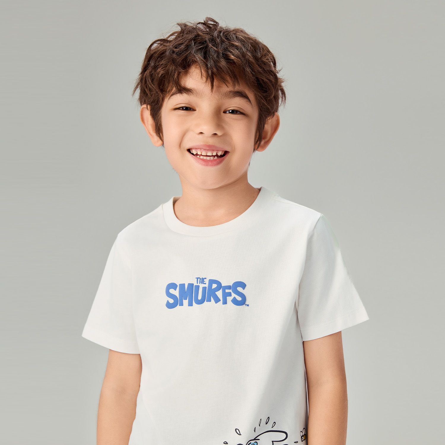 Junior's Relaxed Fit Smurfs Print Crew Neck Tee - Image 4