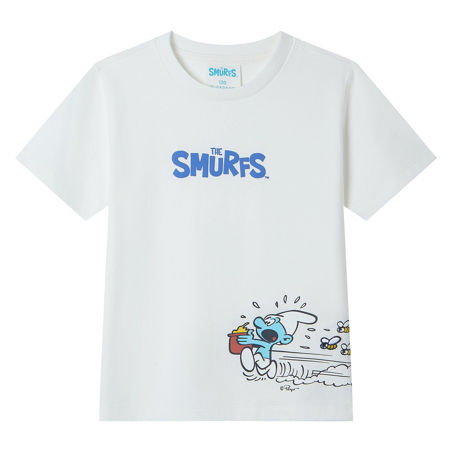 Junior's Relaxed Fit Smurfs Print Crew Neck Tee - Image 8