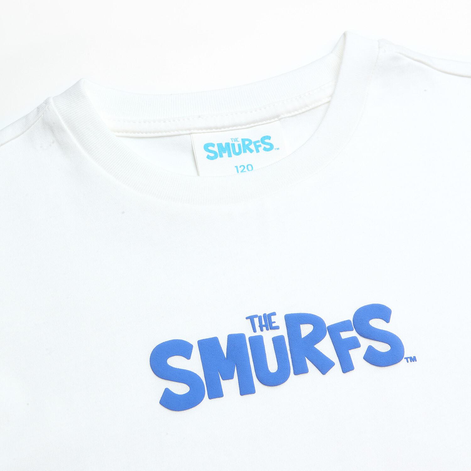 Junior's Relaxed Fit Smurfs Print Crew Neck Tee - Image 10