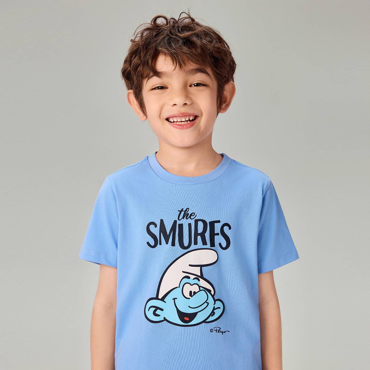 Junior's Relaxed Fit Smurfs Print Crew Neck Tee - Image 6