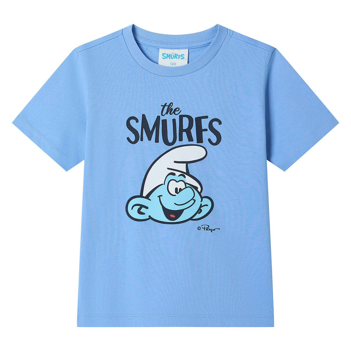 Junior's Relaxed Fit Smurfs Print Crew Neck Tee - Image 7