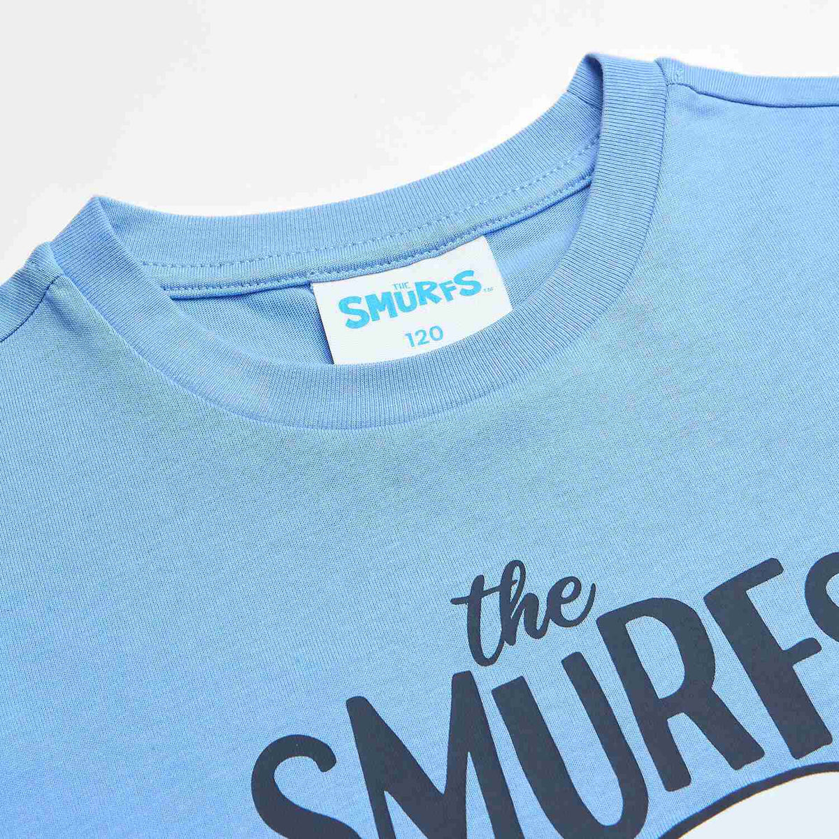 Junior's Relaxed Fit Smurfs Print Crew Neck Tee - Image 9