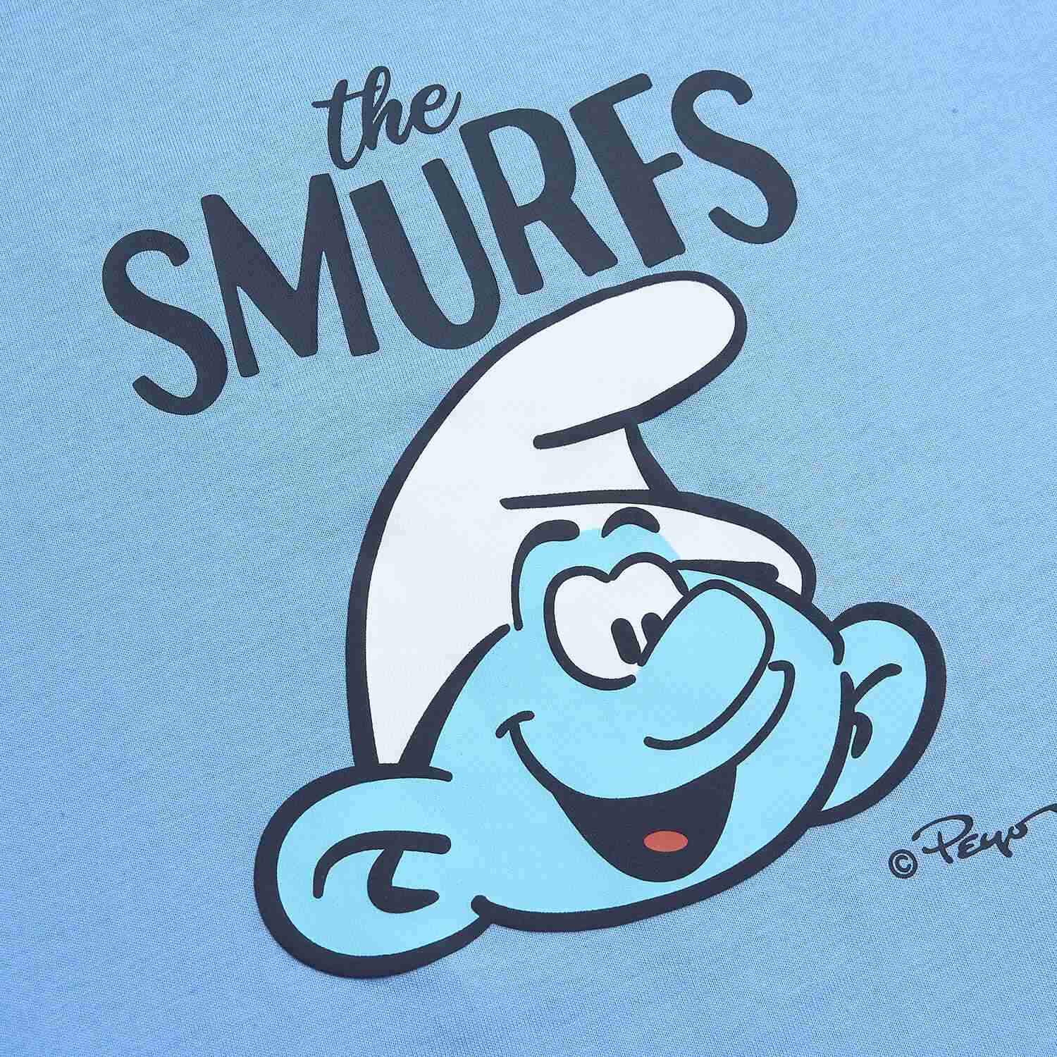 Junior's Relaxed Fit Smurfs Print Crew Neck Tee - Image 10