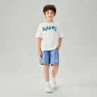 Junior's Relaxed Fit Smurfs Print Crew Neck Tee - Image 1