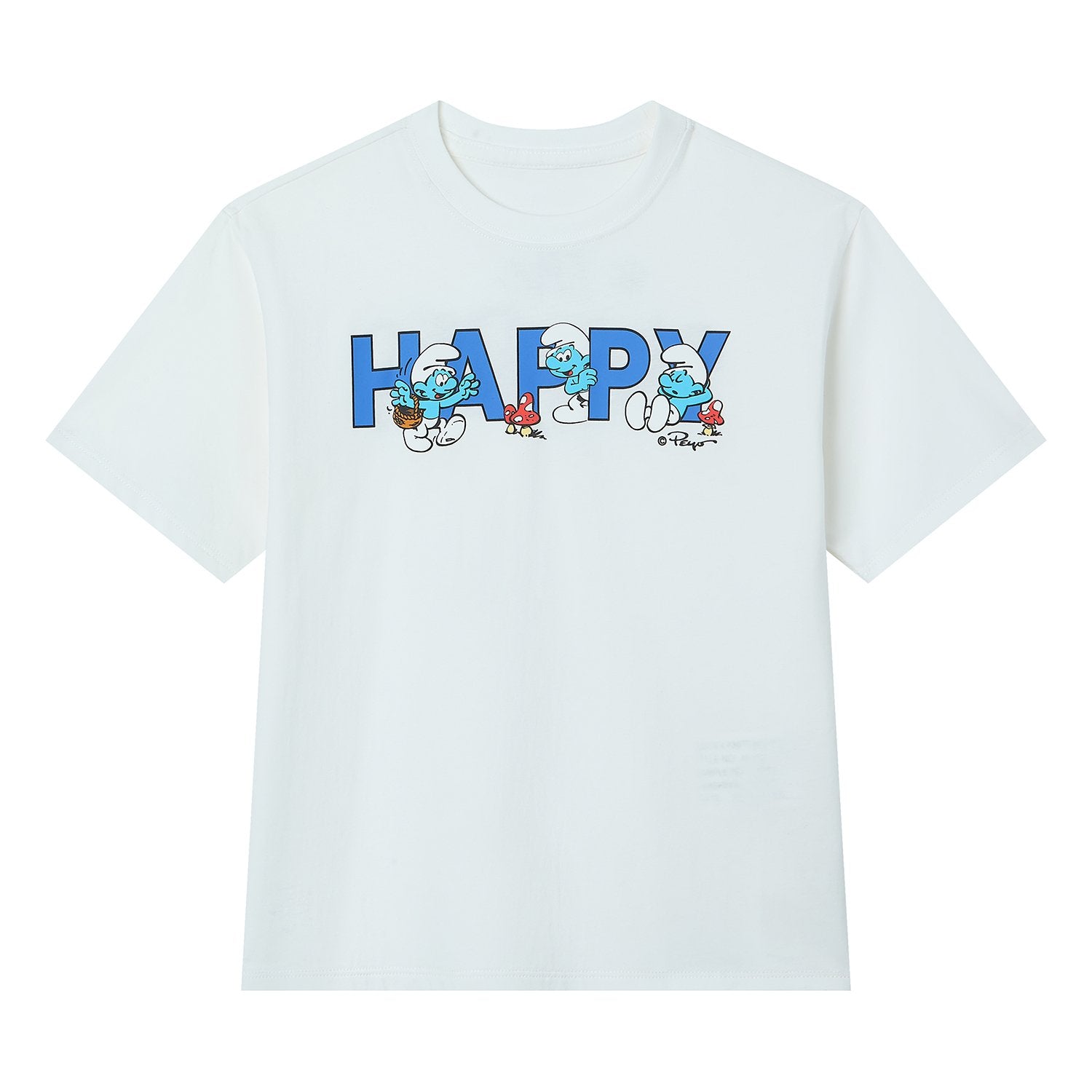 Junior's Relaxed Fit Smurfs Print Crew Neck Tee - Image 6