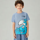 Junior's Relaxed Fit Smurfs Print Crew Neck Tee - Image 4