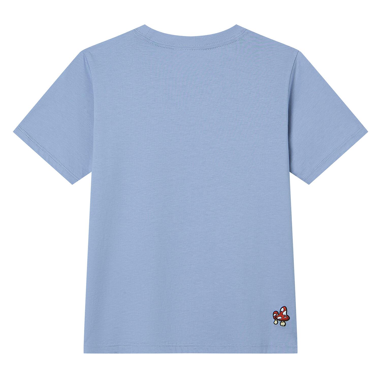 Junior's Relaxed Fit Smurfs Print Crew Neck Tee - Image 7