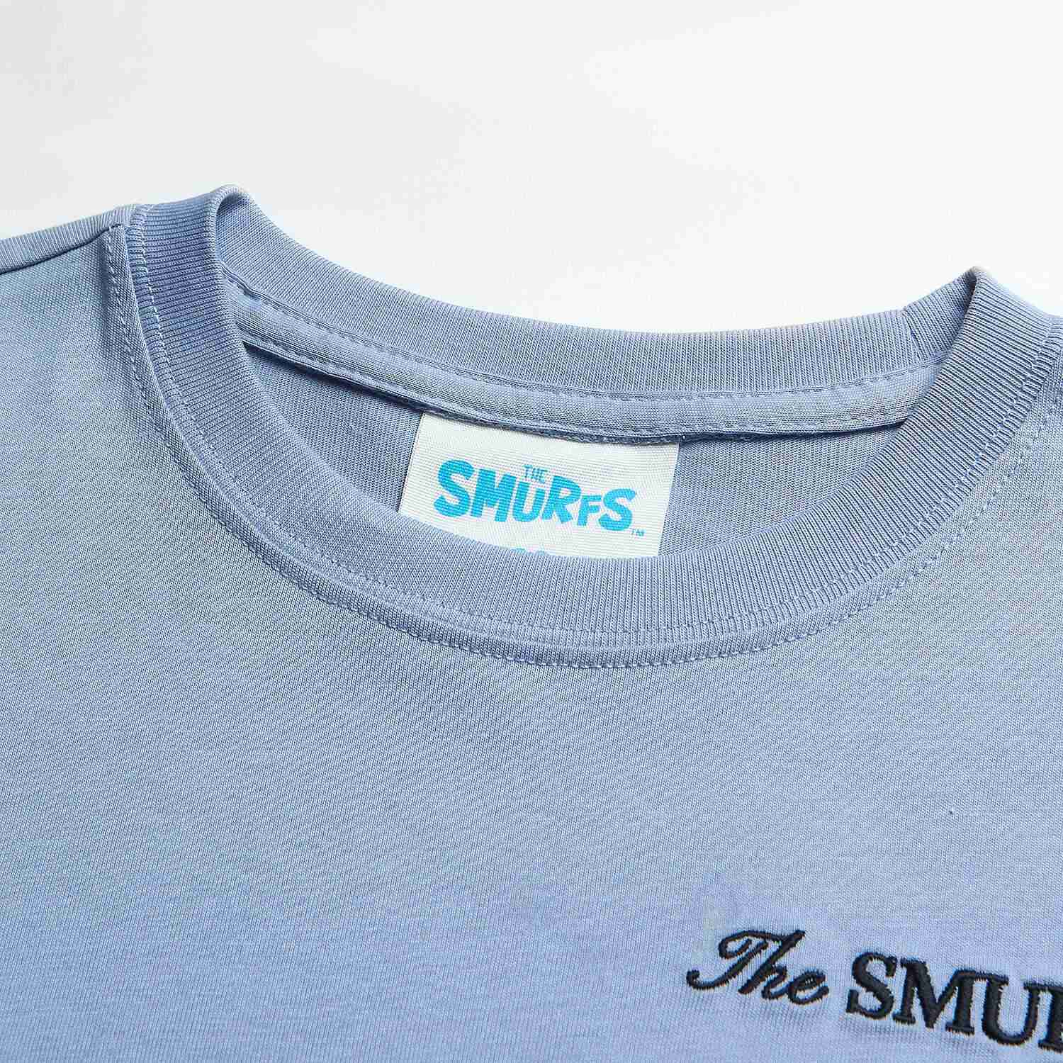 Junior's Relaxed Fit Smurfs Print Crew Neck Tee - Image 8
