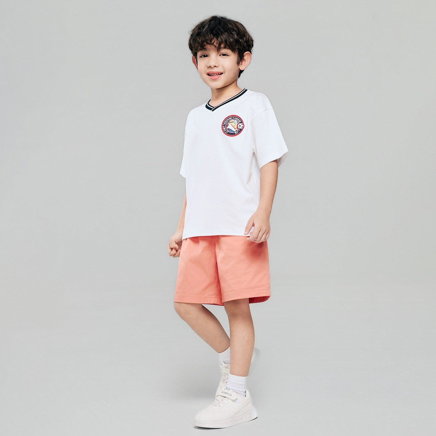 Junior Minions V Neck  Relaxed Print Tee - Image 1