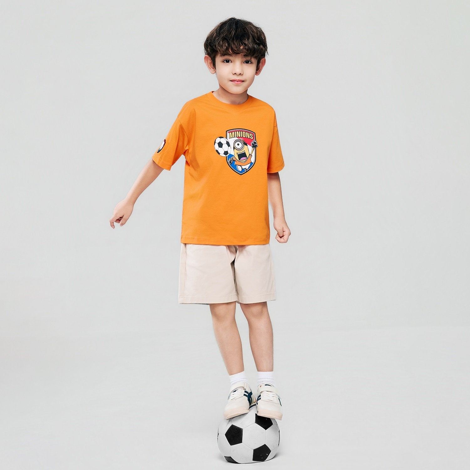Junior Minions  V Neck Relaxed Print Tee - Image 1