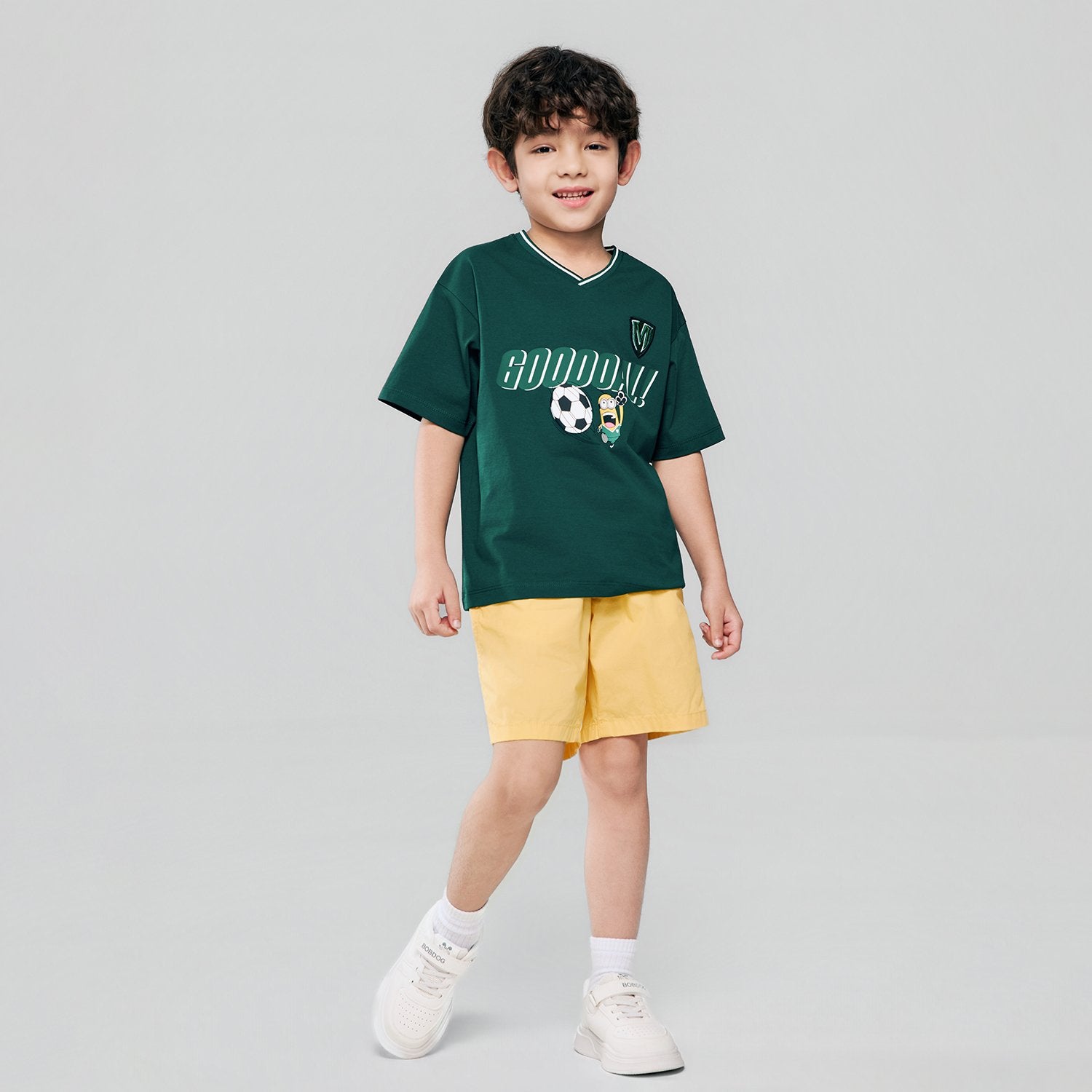 Junior Minions  V Neck Relaxed Print Tee - Image 1