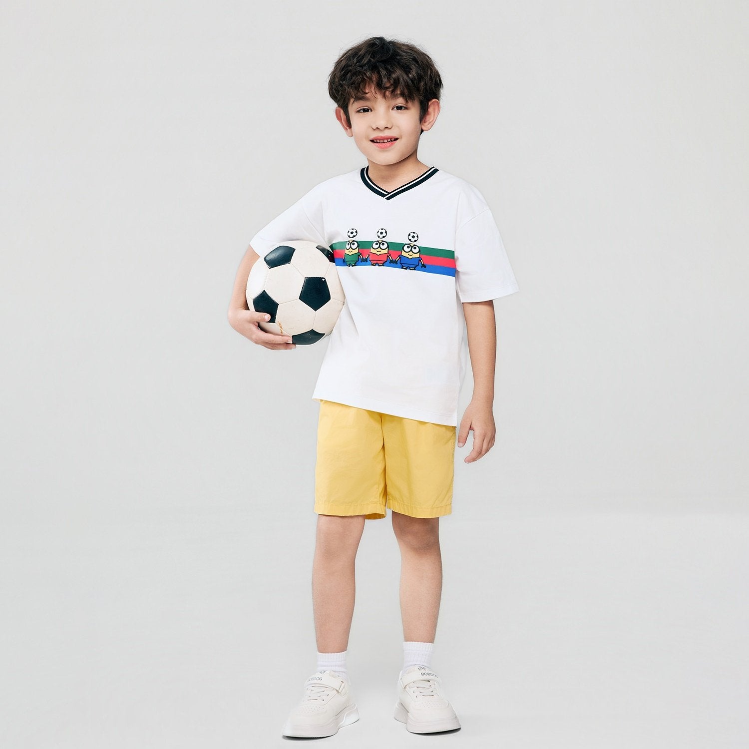 Junior Minions  V Neck Relaxed Print Tee - Image 1