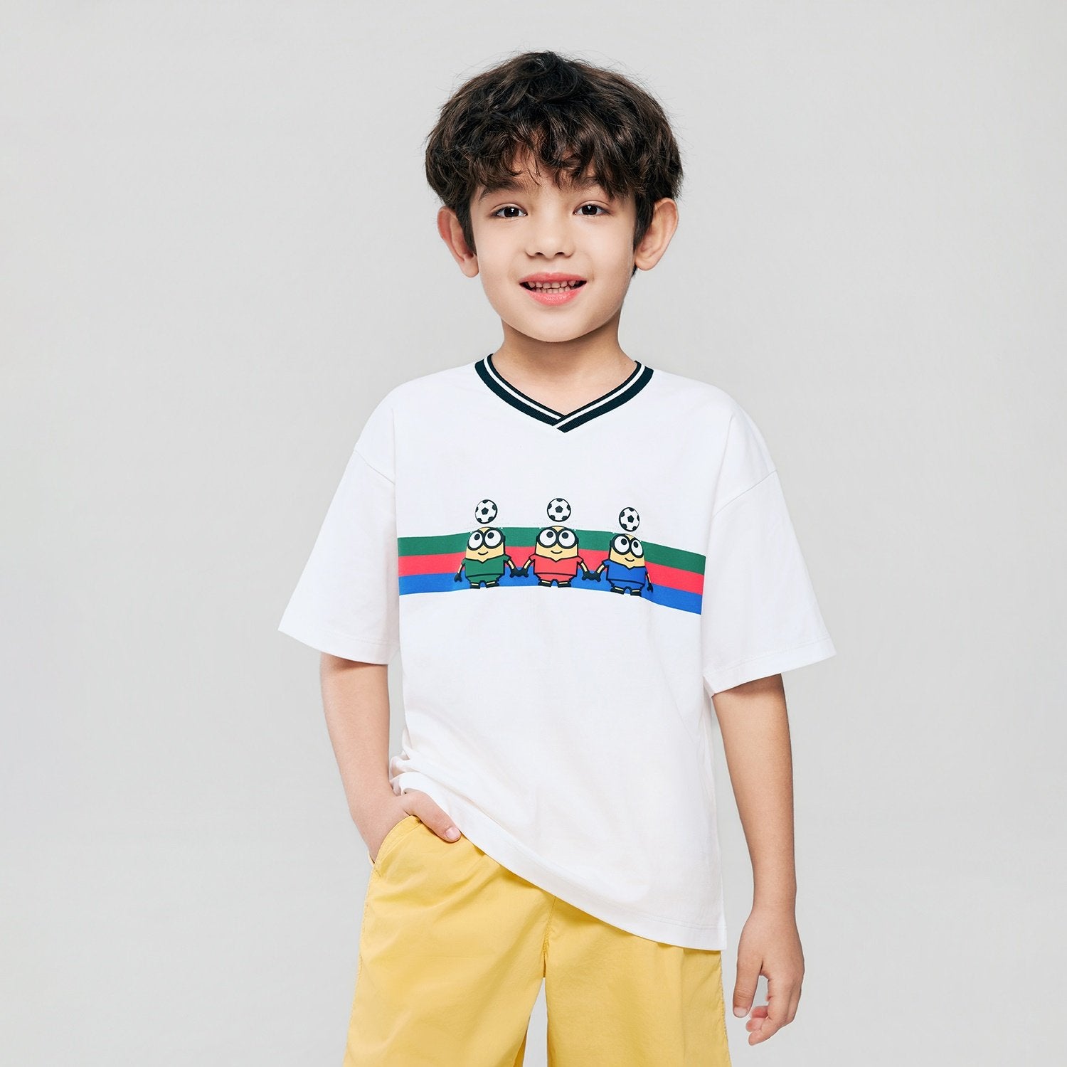 Junior Minions  V Neck Relaxed Print Tee - Image 2
