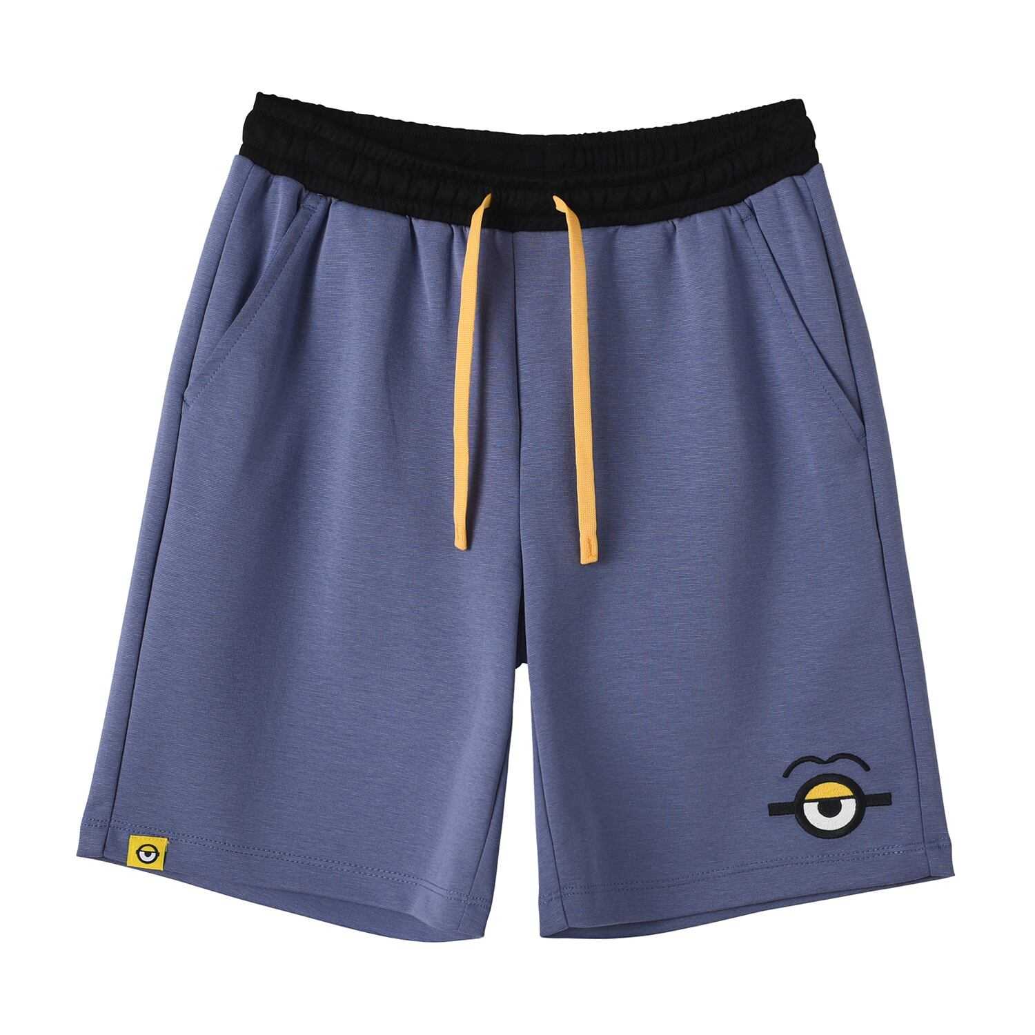 Junior's Minion Mid Rise Regular Elastic Waist Shorts - Image 1