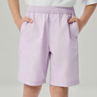 Junior's  Mid-Rise Regular Fit Elastic Waist Shorts - Image 4