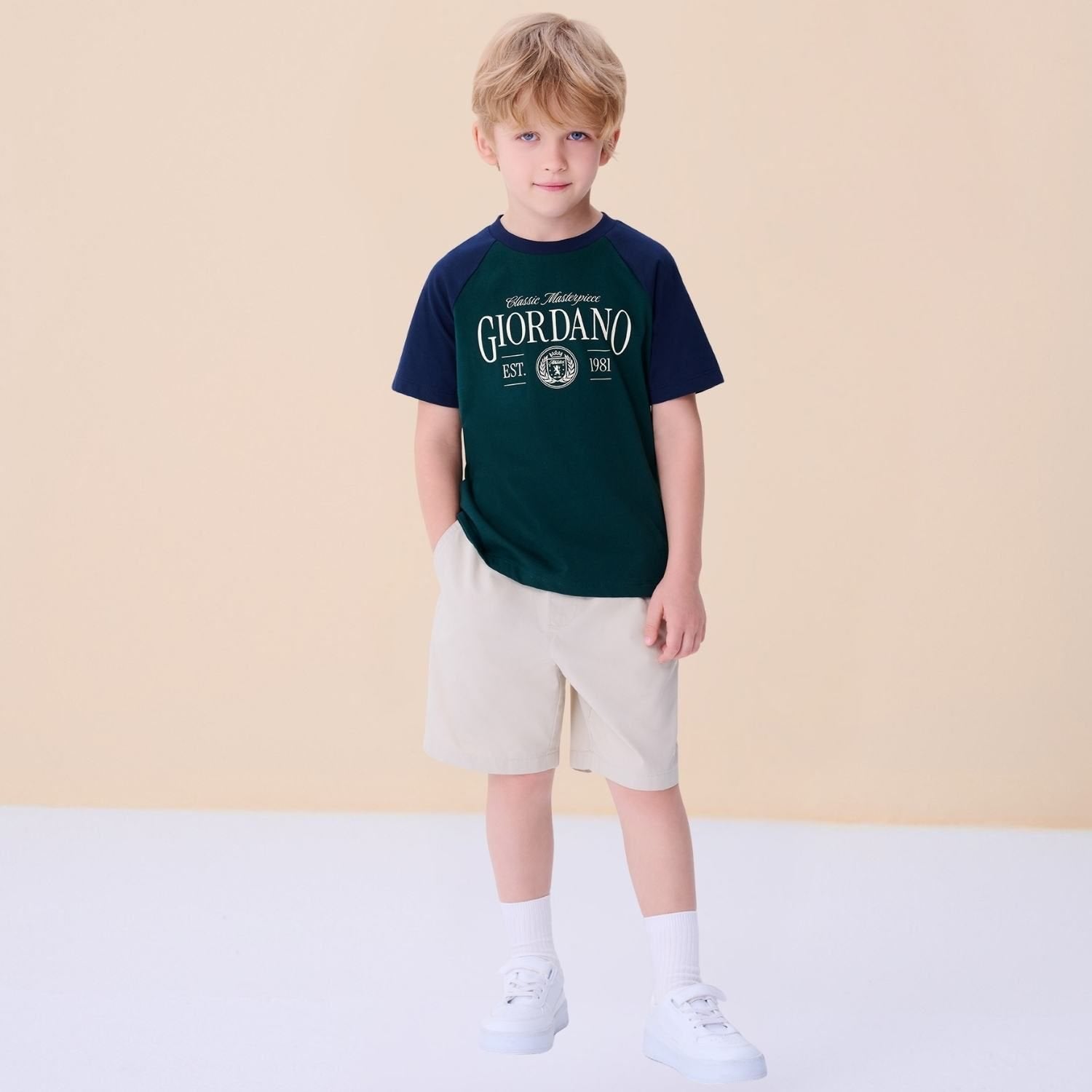 Junior's Cotton Twill Drawstring Shorts with Elastic Waist - Image 2