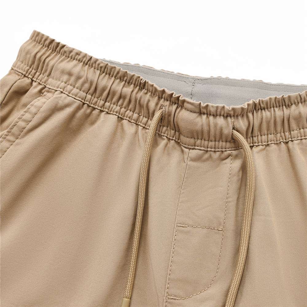 Junior's Cotton Twill Drawstring Shorts with Elastic Waist - Image 3