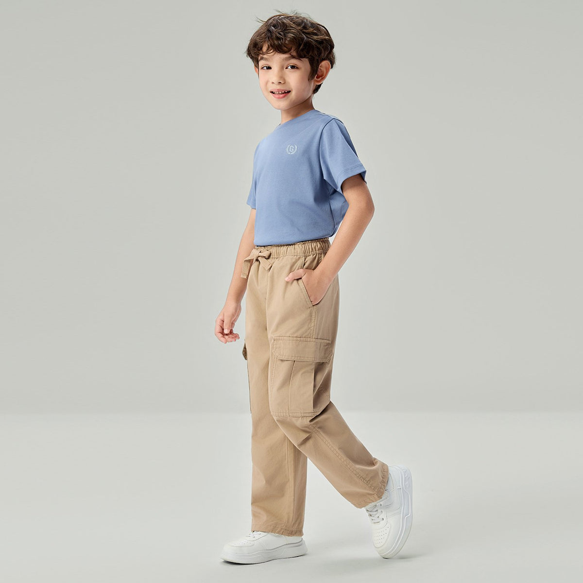 Junior's Relaxed Straight Elastic Waist Pants - Image 2
