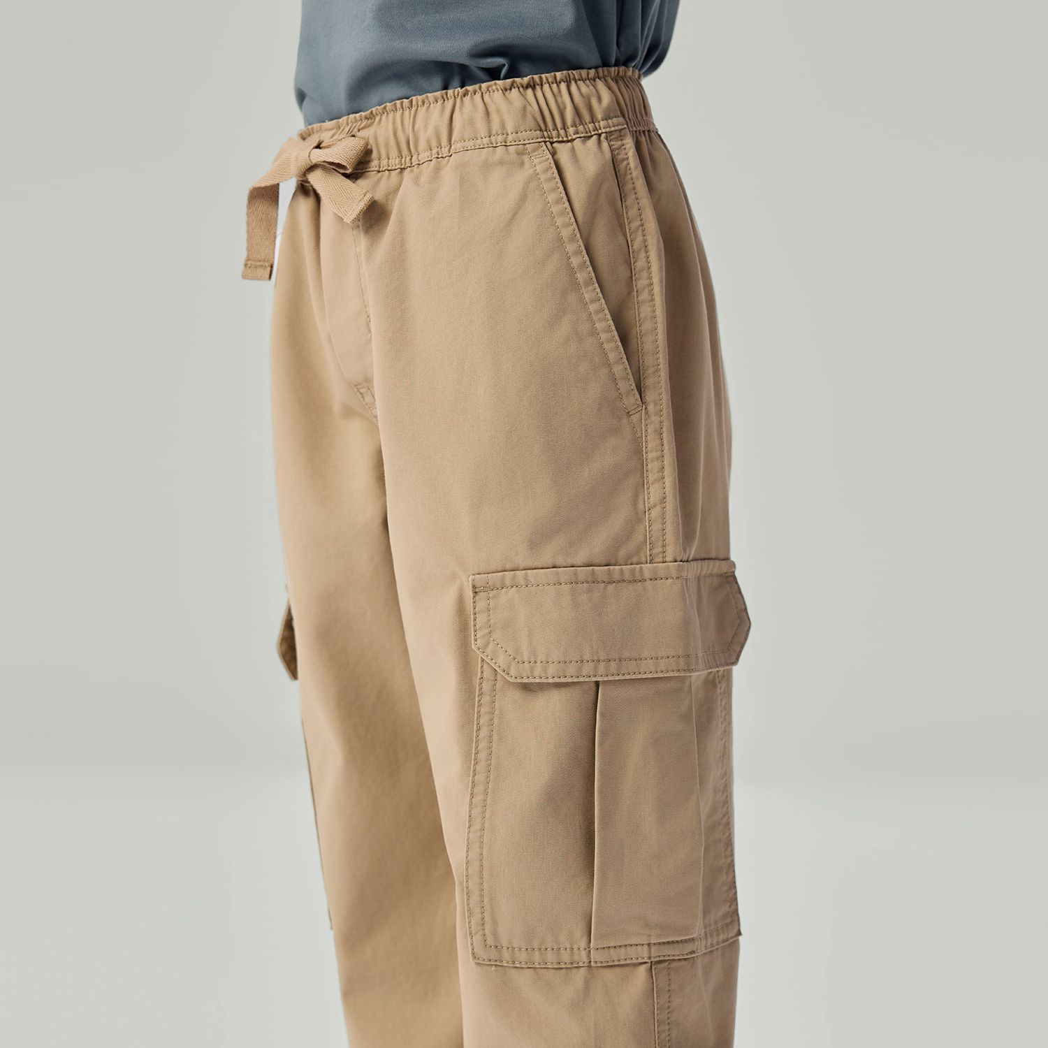 Junior's Relaxed Straight Elastic Waist Pants - Image 6
