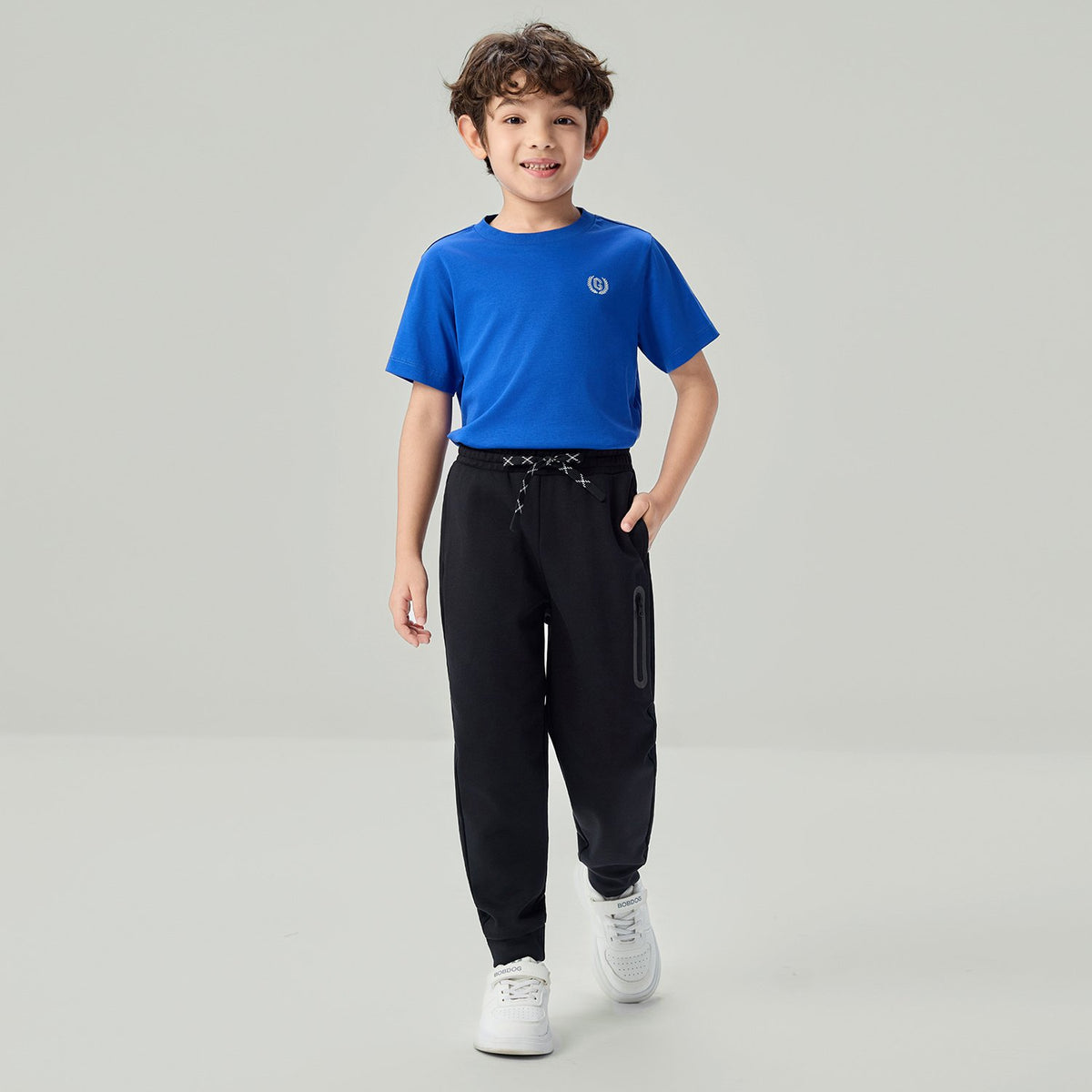 Junior's Interlock Regular Taper Elastic Waist Jogger - Image 1