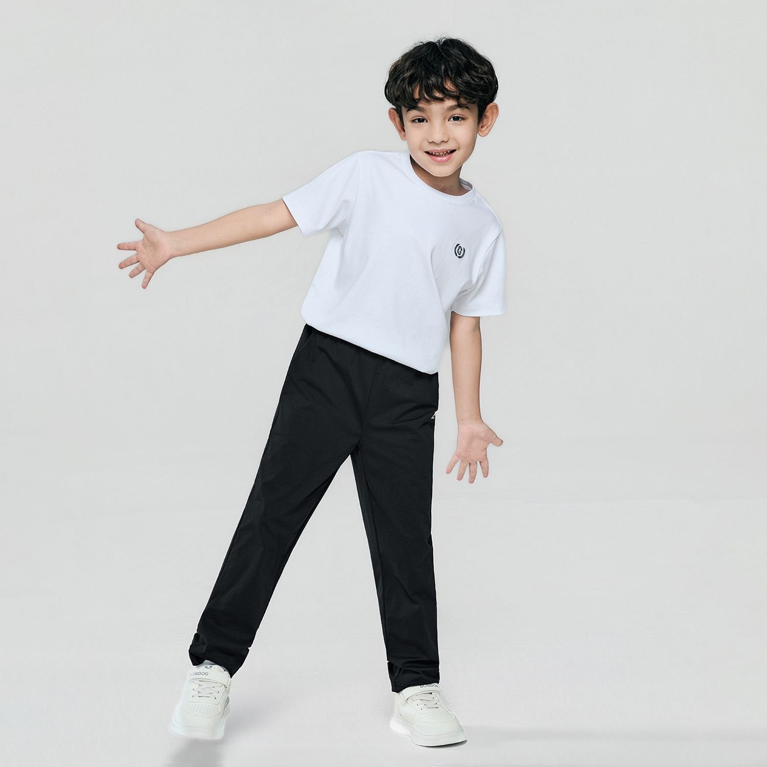Junior Polyester Mid Rise Regular Taper Elastic Waist Jogger - Image 2