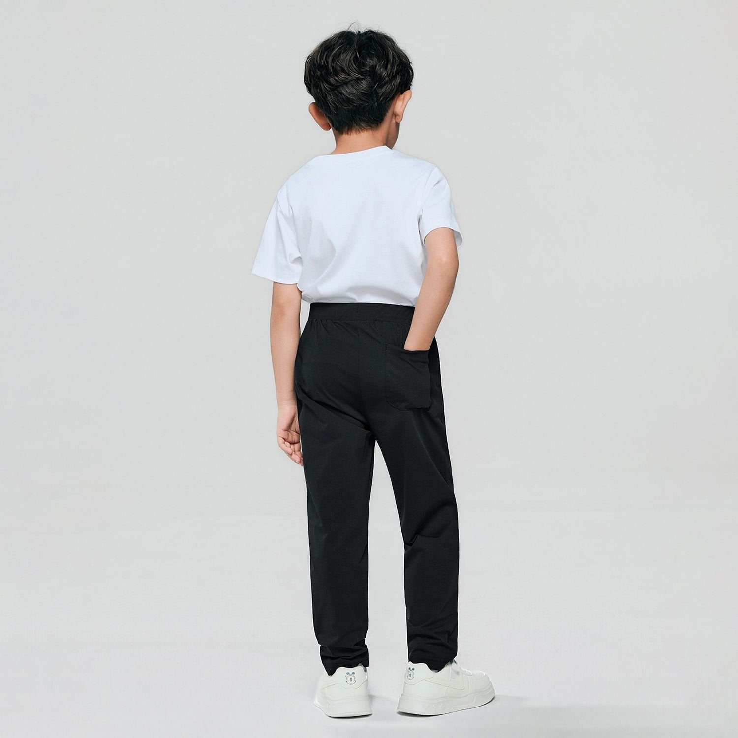 Junior Polyester Mid Rise Regular Taper Elastic Waist Jogger - Image 8