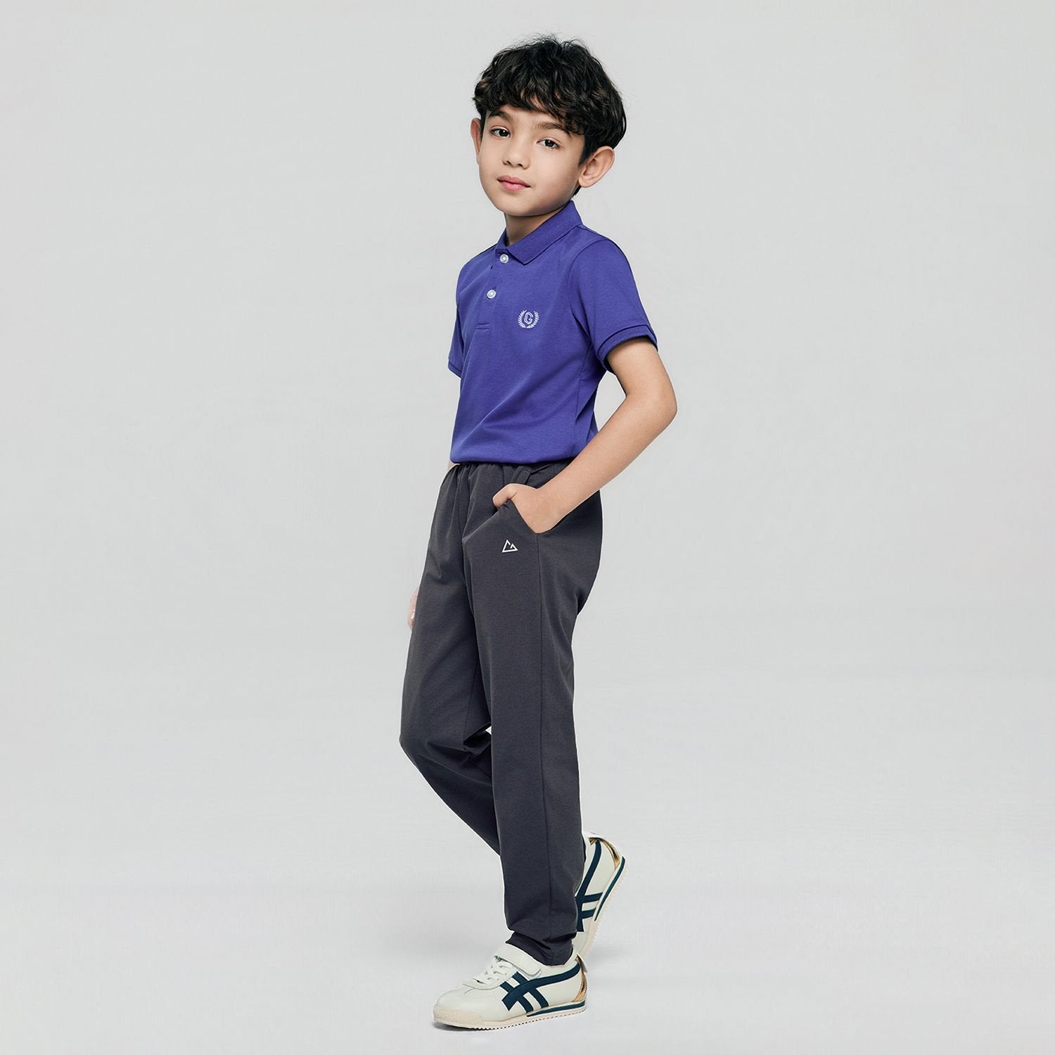Junior Polyester Mid Rise Regular Taper Elastic Waist Jogger - Image 2
