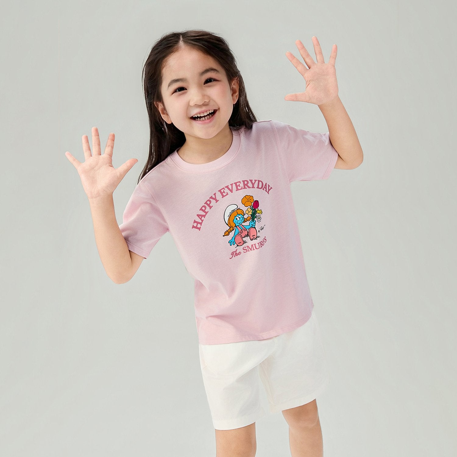 Junior's Relaxed Fit Smurfs Print Crew Neck Tee - Image 2
