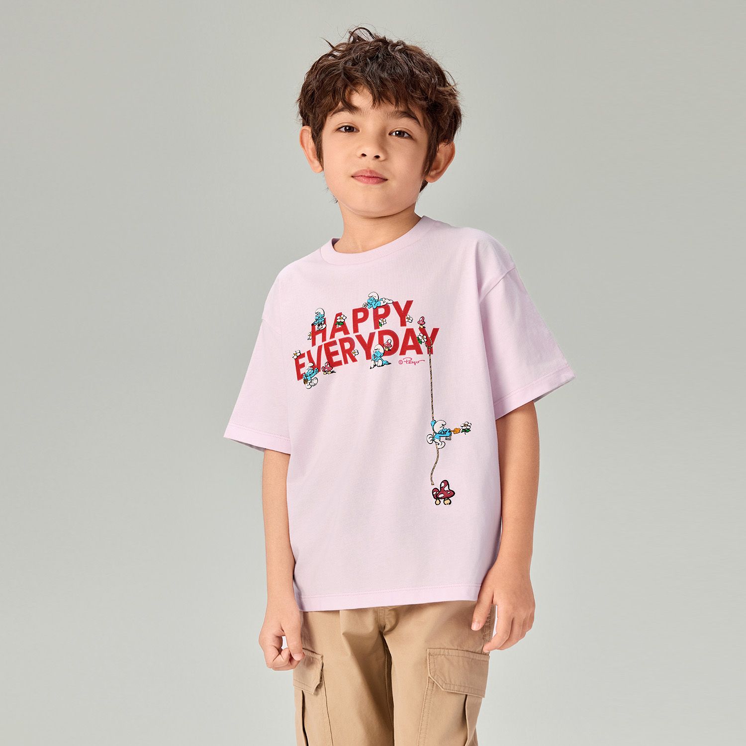 Junior's Relaxed Fit Smurfs Print Crew Neck Tee - Image 2