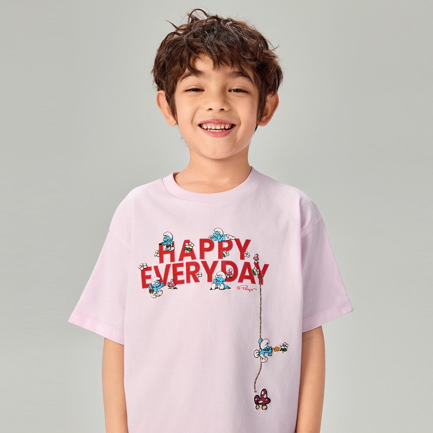 Junior's Relaxed Fit Smurfs Print Crew Neck Tee - Image 4