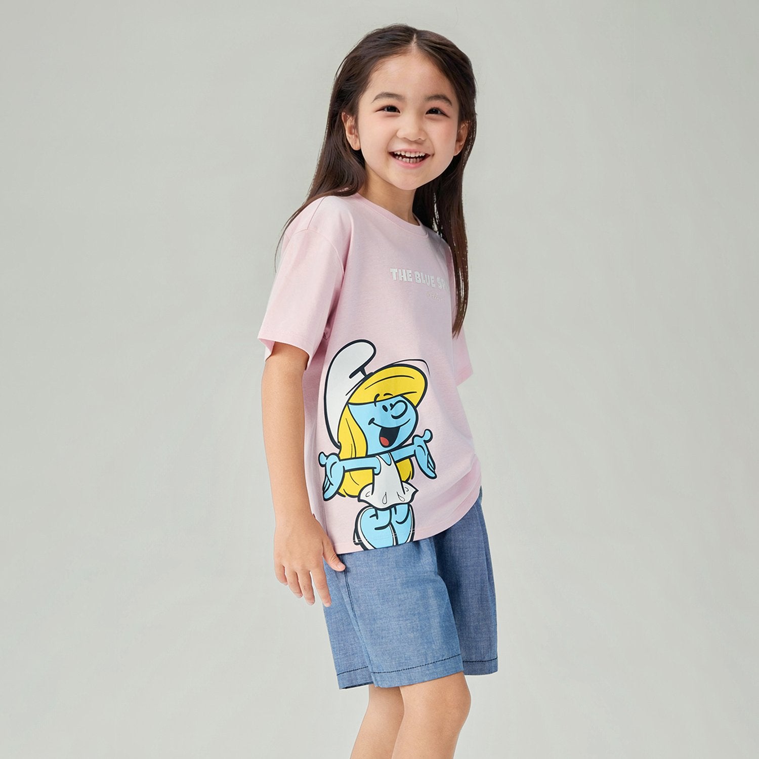 Junior's Relaxed Fit Smurfs Print Crew Neck Tee - Image 4