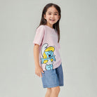 Junior's Relaxed Fit Smurfs Print Crew Neck Tee - Image 4