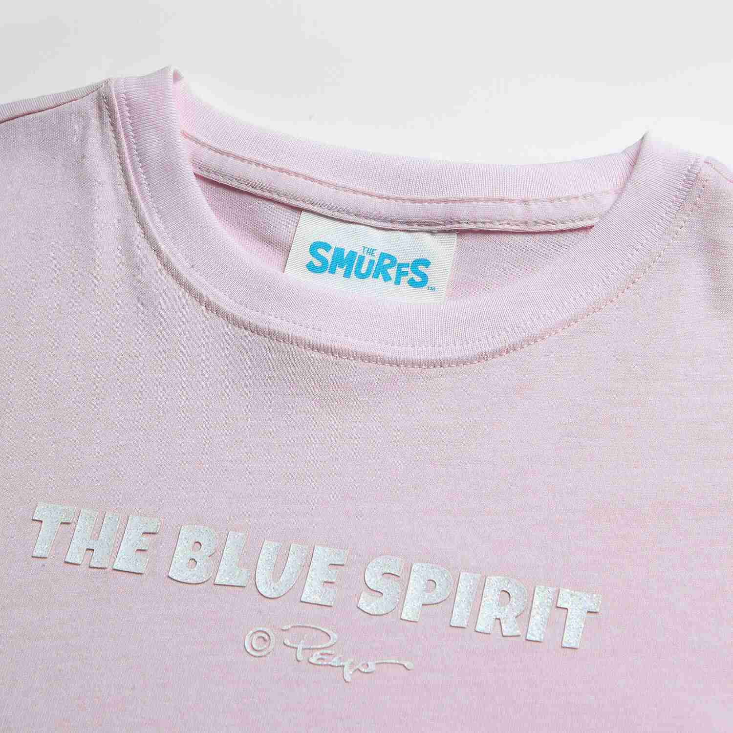 Junior's Relaxed Fit Smurfs Print Crew Neck Tee - Image 8