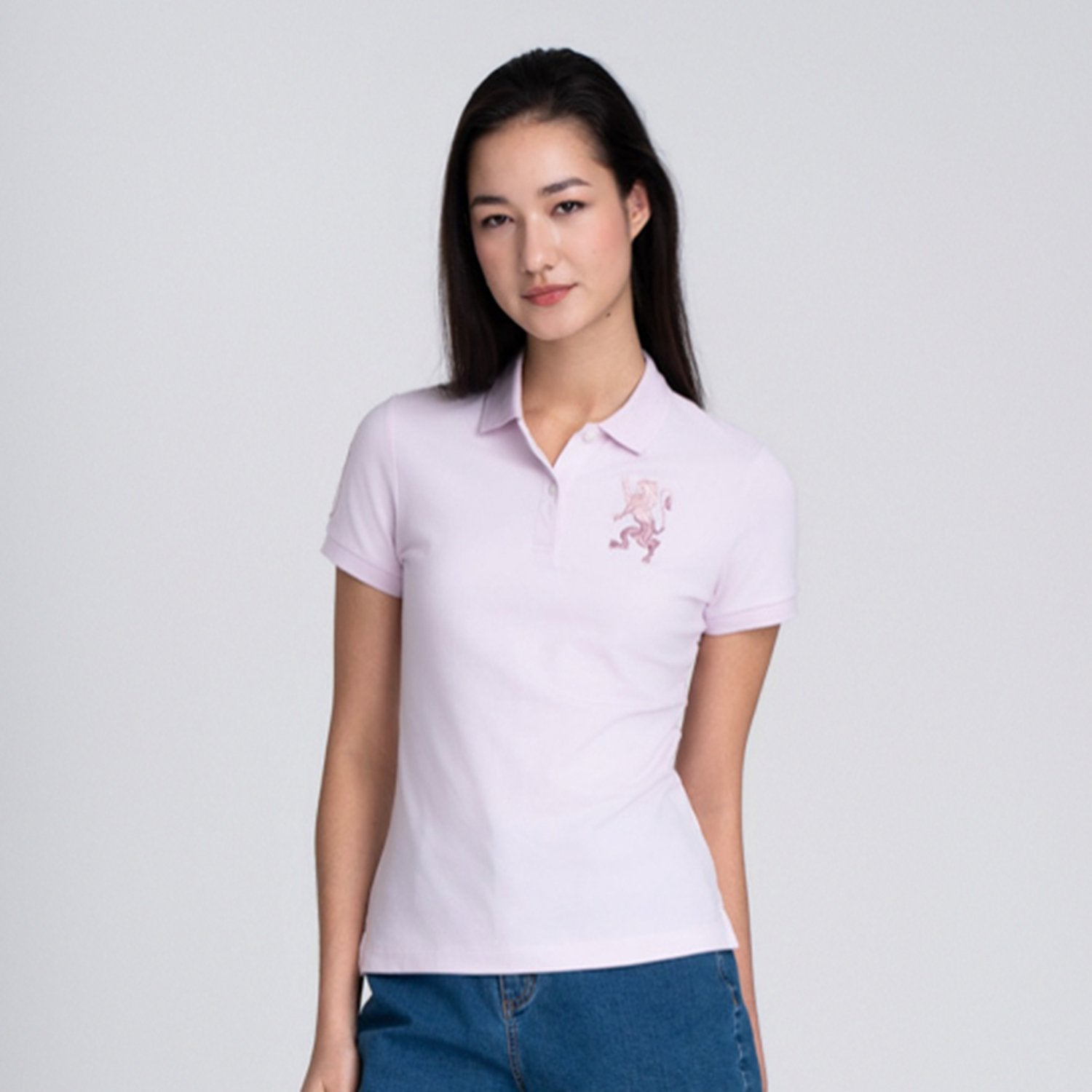 Women's Slim Fit Embroidered 3D Lion Polo - Image 3