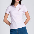 Women's Slim Fit Embroidered 3D Lion Polo - Image 4
