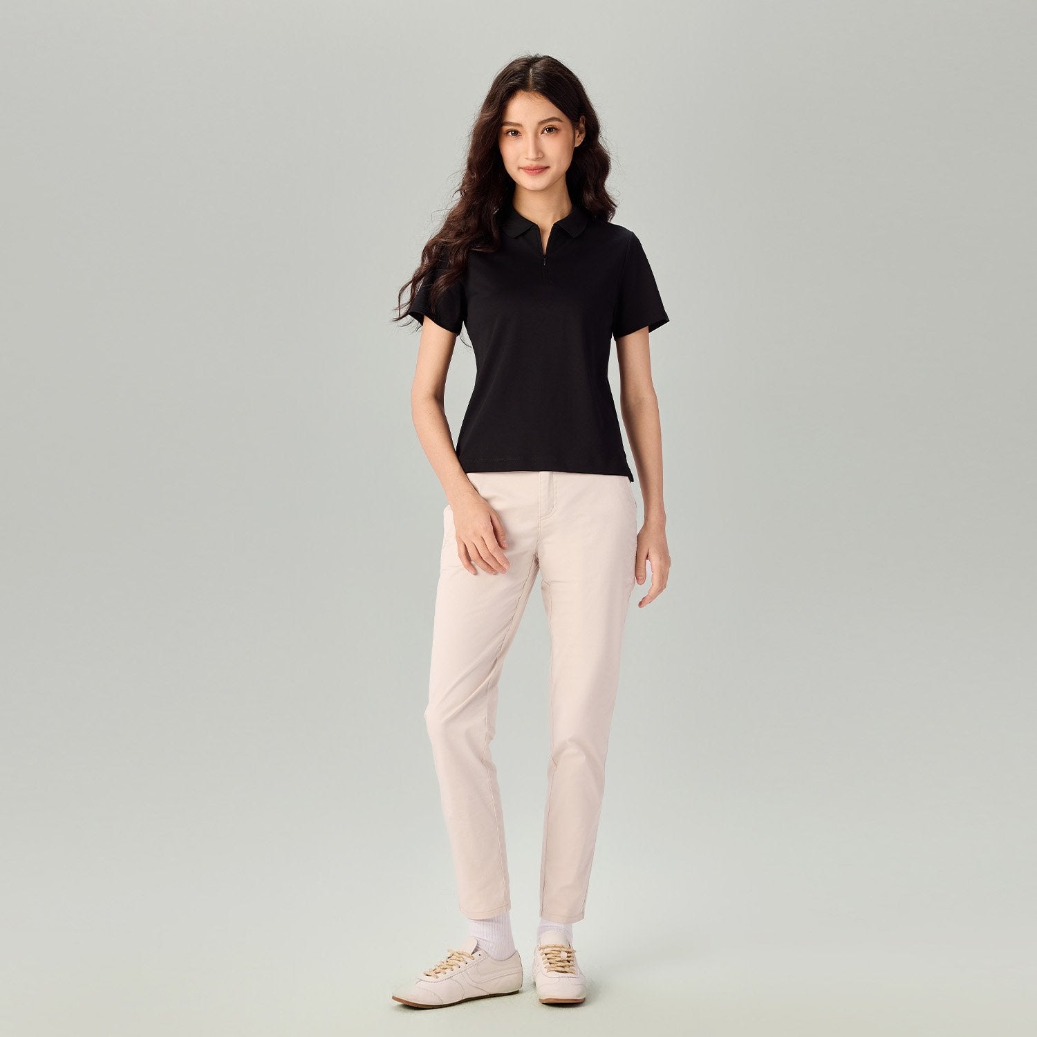 Women's Liquid Touch Regular Fit Short Sleeve Half-Zip Polo - Image 1