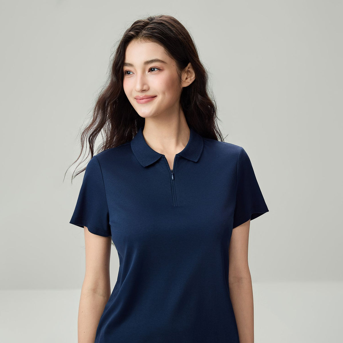 Women's Liquid Touch Regular Fit Short Sleeve Half-Zip Polo - Image 5