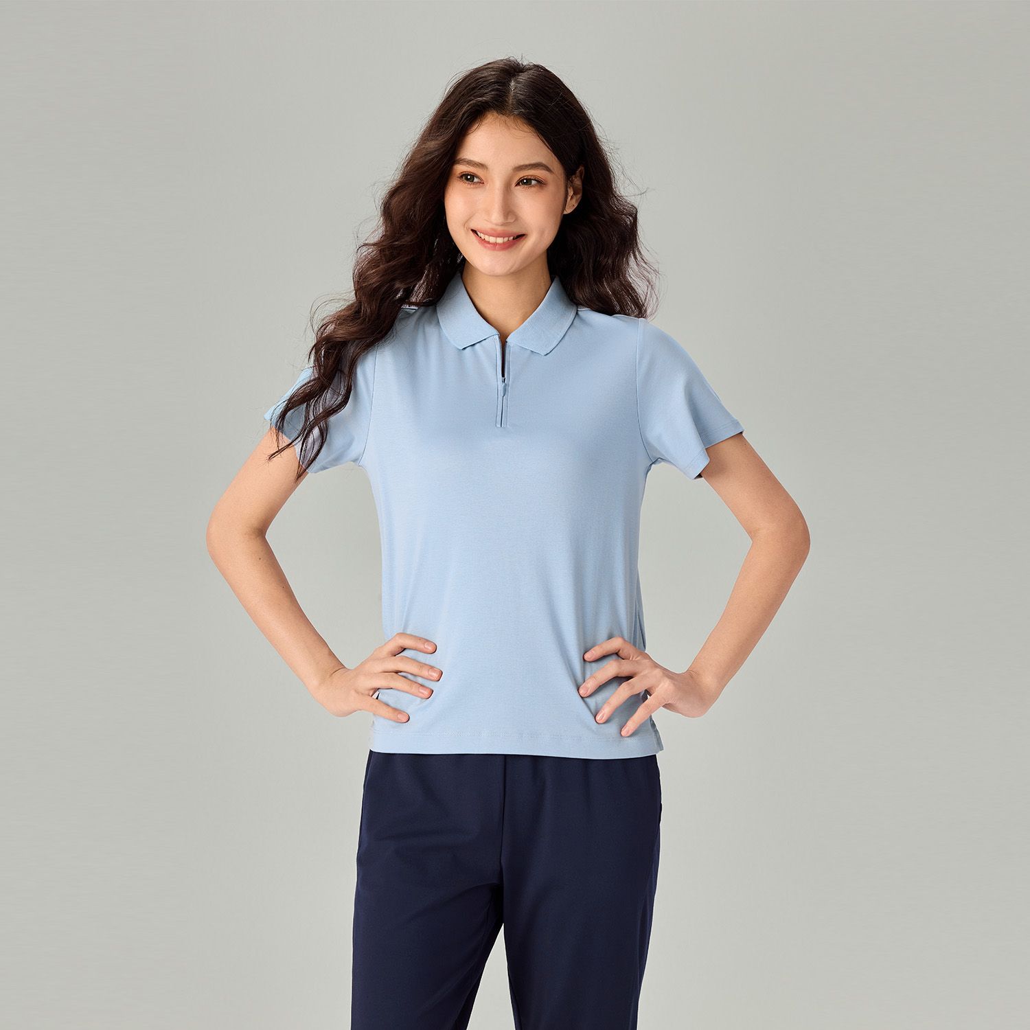 Women's Liquid Touch Regular Fit Short Sleeve Half-Zip Polo - Image 5